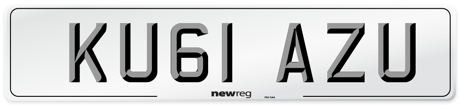 KU61 AZU Number Plate from New Reg